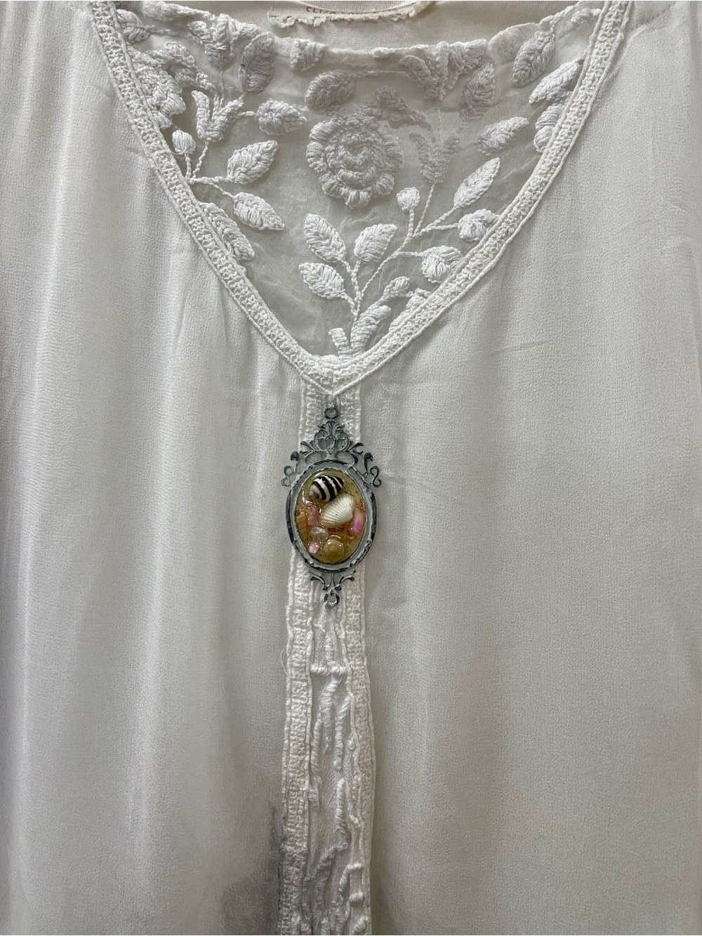 Elisa Cavaletti Embroidered Ombré Dress Small Layered Boho Artwear - Picture 3 of 8